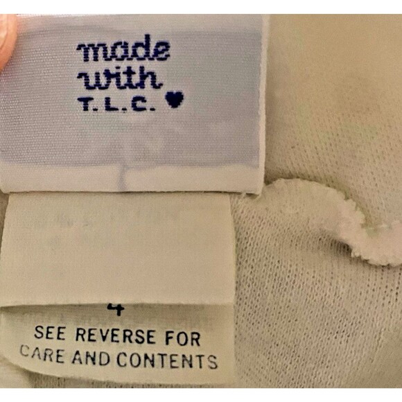 Vintage 80s Hartstrings Cardigan Sweater Girls 6 Button Up Navy Cotton Christmas - Picture 12 of 16